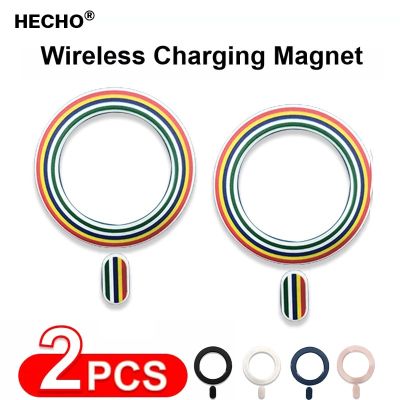 2Pcs Ring For Magsafe Wireless Charger For iphone 13 12 11Pro Max Universal Silicone Sticker Magnetic Car Mount Holder Plate Car Mounts