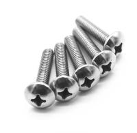 50pcs M3 M4 phillips truss screws mushroom bolts large round head thread machine male screw stainless steel 6mm-50mm length Nails Screws  Fasteners