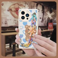 Anti-fall soft shell Phone Case For iphone13 Pro phone case imitation leather protective case for girl Raised lens cute