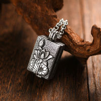 New Design Retro Pendant Mens Amulet Necklace Gawu Box Can Be Opened To Hold Things Pendant Jewelry Accessories