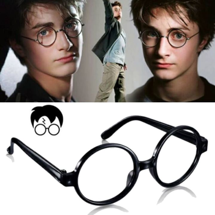 bqh9cj065-ใหม่อินเทรนด์-สำหรับผู้หญิงผู้ชาย-แต่งตัวแว่นตา-ของขวัญเครื่องแต่งกายคอสเพลย์-แว่นสายตาทรงกลม-กรอบแว่นตา-harry-potter-แว่นตาพ่อมด-สำหรับแฮร์รี่พอตเตอร์คอสเพลย์