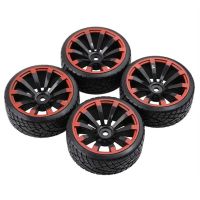 1/10 Drift Rc Car Tires Plastic Wheel Rim Hard Tyre Hex 12MM for Traxxas Tamiya HPI Kyosho On-Road Drifting Car