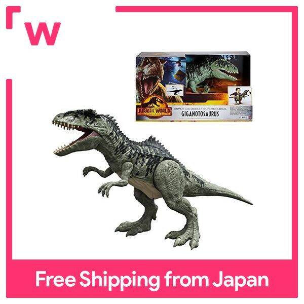 Mattel Jurassic World ไม้บรรทัดใหม่ Super Big Giganotosaurus ความยาวโดยรวม ประมาณ99ซม 4ปี 2382