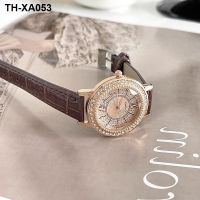 High-end light luxury niche rhinestone design watch female simple temperament workplace white-collar student quartz