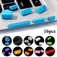 ❂☎✕ 1set/16pcs Silicone Notebook Anti Dust Plug Cover Stopper Type C Laptop Dustproof USB Port HDMI RJ45 Interface waterproof cover