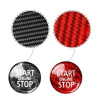 、‘】【’ Carbon Fiber For Mini Cooper R55 R56 R57 R58 R59 R60 R61 Accessories Car Engine Start Stop Button Interior Trim Cover Sticker