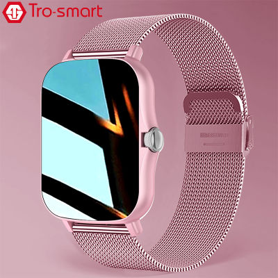ใหม่ Square Smart Watch ผู้หญิงผู้ชาย Smartwatch Dial Call BT เพลงสมาร์ทนาฬิกาสำหรับ Android IOS Fitness Tracker Trosmart nd