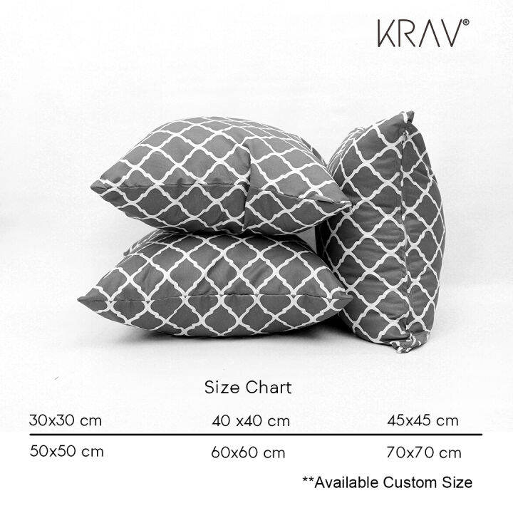 Luxury guest sofa cushion cover 40x40 45x45 50x50 60x60 70x70 mini zipper Curva Abu Lazada