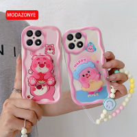 เคสตลกเพื่อเป็นเกียรติแก่ X8เคสโทรศัพท์ซิลิโคนนิ่มน่ารัก4G เคส X8สำหรับสุภาพสตรีสาวๆพร้อมสายรัดข้อมือขาตั้ง