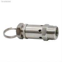 ❃ 1/4 3/8 1/2 BSPT Male Thread 1-10 Bar Exhaust 304 Stainless Steel Sanitary Mini Spring Safety Valve For Air Compressors