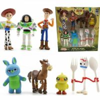 ™ 7 In 1 Toy Story Movie Toys Figures Woody Buzz Jessie Bo Peep Forky Cake Topper Gift Set