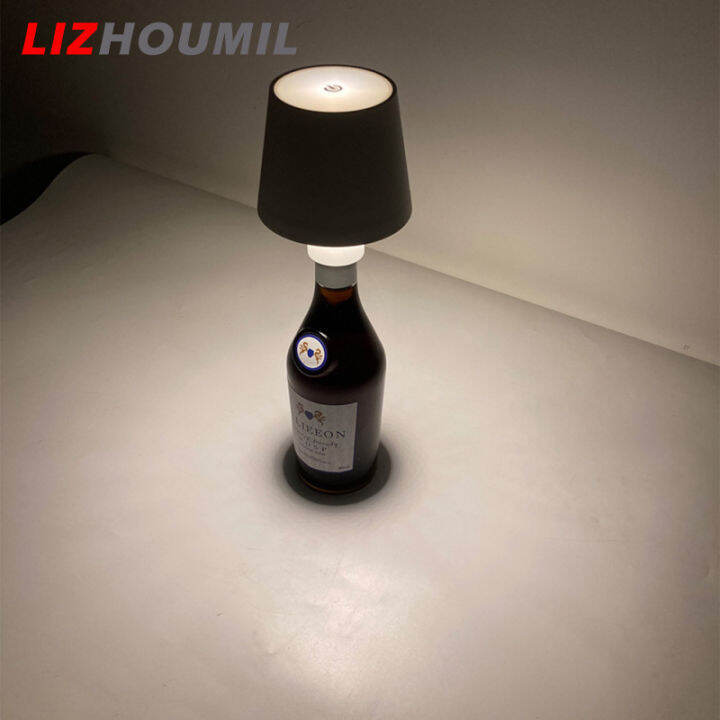 lizhoumil-โคมไฟตั้งโต๊ะ-led-แบบพกพา-หัวหลอดไฟขวดความคิดสร้างสรรค์แบบชาร์จไฟได้โคมไฟตั้งโต๊ะสำหรับบาร์ห้องนอนร้านอาหาร