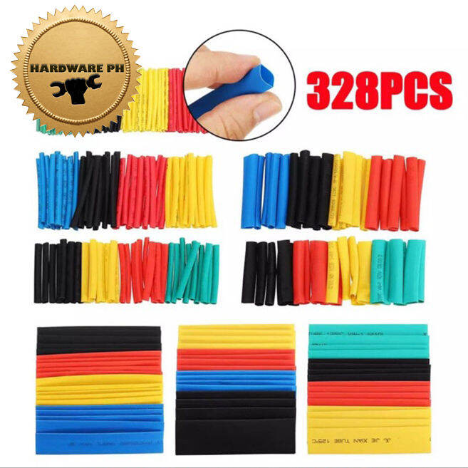 HARWARE PH 328pcs Heat Shrink Wire Wrap Shrinkable Assorted Sleeves
