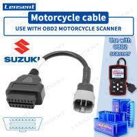 Lensent Suzuki 6pin 16pin ตัวต่อขยายเคเบิลเครื่องวินิจฉัย OBD สำหรับรถมอเตอร์ไซค์ซูซูกิสายเคเบิลอะแดปเตอร์ตรวจสอบ GSX-R Suzuki GSX-S Moto 5pin อ่านและล้างรหัสความผิดพลาด ELM327ซ่อมสายเคเบิลเคเบิ้ล OBDII มอเตอร์ไซค์