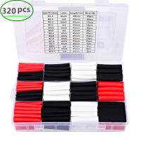 320 pcs Wire Heat Shrink Tubing, Dual Wall Adhesive Heat Shrink Tubing kit 7 Size Wire Repair Protector Charger Cable