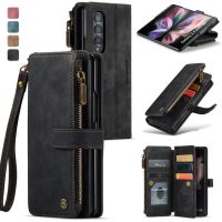 Non-fingerprint Stand Function Leather Case for Samsung Galaxy Z Fold 4 Fold4 Fold3 Fold 3 5G Zfold3 S23 Ultra S22 Plus S21 FE