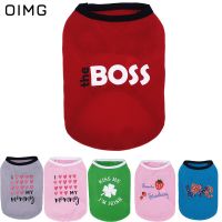 OIMG Funny Pet Dog Clothes Summer Mini Boss Dog Shirts "I Love Mommy "Dog Vest Pomeranian Bulldog Puppy Clothes Tshirt For Spitz