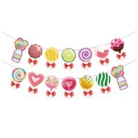 Candyland Party Decorations Set,Colorful Candyland Banner&amp;Candy Themed Party Hanging Swirls Lollipop Decoration