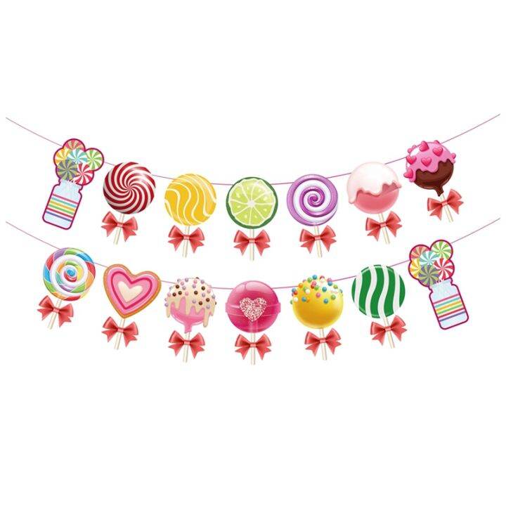 Candyland Party Decorations Set,Colorful Candyland Banner&Candy Themed ...