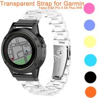 卐▽ 26 22 20mm Watchband For Garmin Fenix 6 6X Pro 5 5X Plus 3HR Transparent Band Fenix6 Fenix5 Watch Quick Release Wrist Strap