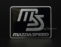 เพจโลโก้ งานอลูมิเนียม มาสด้า สีดำ Aluminum Car Modified Emblem Badge Sticker Logo Fits for Mazdaspeed MS 3 5