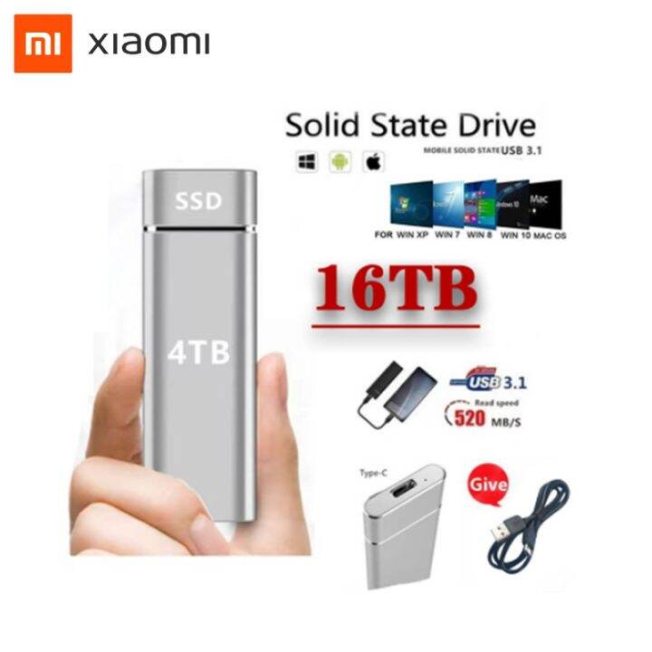 2022 New Xiaomi 16TB 4TB 2TB Portable External Solid State Drive 8TB ...