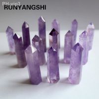 Runyangshi Beautiful Natural crystal column Amethyst raw stone grinding high quality crystal handicraft six prism ZH39