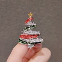 Wuli amp;baby Rhinestone Christmas Tree Brooches For Women Beauty Classic New Year Tree Brooch Pin Gifts