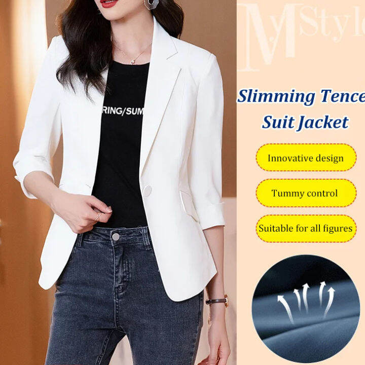 huowa Classic and Chic Women's Linen Suit Jacket in Tailored Fit Lazada