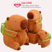 Gấu Bông Chuột Lang Nước Nâu Capybara Đeo Cặp Size 35cm