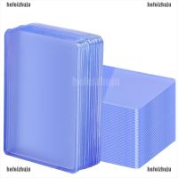 [ZhuZhu] 100 Pcs Topload Card Sleeves Transparent Top Loader Card Holders Protectors Thic