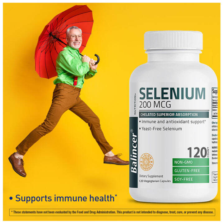 Selenium 200 mcg Supplement for Immune System, Thyroid, Prostate, and Heart Health Excellent