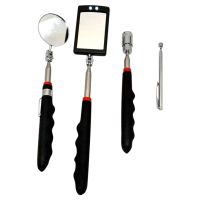 Magnetic Telescoping Pick-up Tool Round And Square 360 Swivel Adjustable Inspection Mirror Telescoping Flexible LED There