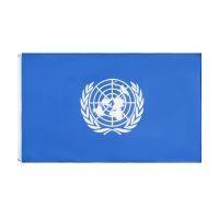 ธงสหประชาชาติโลก90X150cm 3X5fts ของ UN