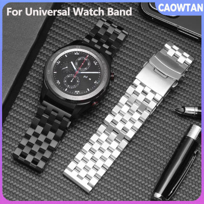 สายรัดนาฬิกาข้อมือหรูสำหรับนาฬิกา Samsung Galaxy 20 22มม. 24สเตนเลสสตีล4 46มม. สายรัดข้อมือ S3เกียร์สำหรับ Huawei GT2/3 Pro 46