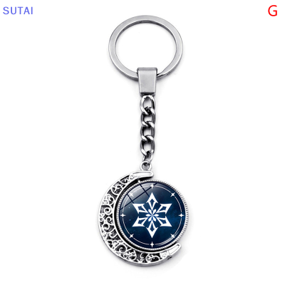 💖【Lowest price】SUTAI Genshin พวงกุญแจแรงกระแทกหมุนได้360องศาจี้ดวงจันทร์