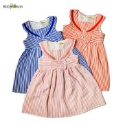 Mã Lẻ Size Giảm Sâu Váy Đầm Cotton Sọc cổ Thủy Thủ Bé Gái BabyBean