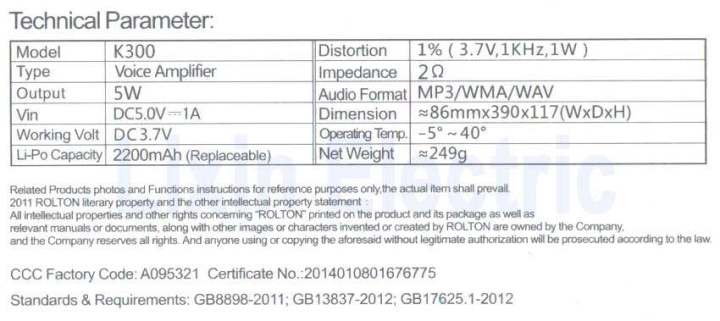 roltonโทรโข่งขยายเสียงขนาดกระทัดรัดk300-ตัวหนีบคาดเอวรองรับวิทยุfm-tf-mp3ลำโพงไกด์นำเที่ยวครู