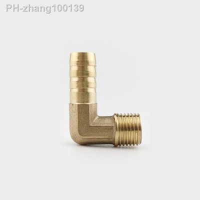 F3KA L Shape Right Angle Brass Barb Hose Fitting 90 Degree Elbow Male Female Thread Air Hose Connector 1/4 quot; Reducer Adapter