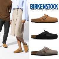 Birkenstock รองเท้าแตะหนัง แบบสวมครึ่งหนึ่ง ขนาดใหญ่ สําหรับผู้ชาย ไซซ์ 43 44 45