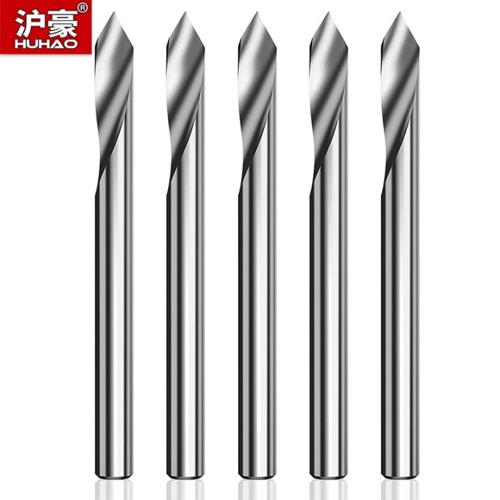 huhao-5pc-v-groove-bit-1-8-shank-2-flut-tungsten-steel-router-แกะสลัก-bits-spiral-60-cnc-wood-carving-cutter-engraver-เครื่องมือ