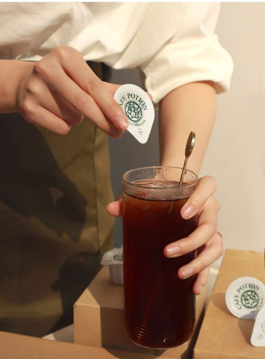 กาแฟเฮเซลนัท-แบบแคปซูล-นำเข้าจากเกาหลี-portion-coffee-americano-black-hazelnut-20ml-instant