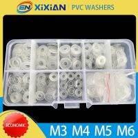 M2 M3 M4 M5 M6 M8 M10 M12 M14 M20 PVC Washers Set Hard Plastic Nylon Gasket Transparent Insulation Flat Paded Assortment Kit Nails  Screws Fasteners