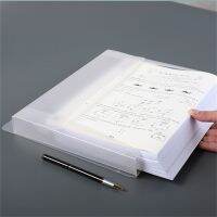 【hot】 File Transparent Plastic Folder Document Organizer Large Capacity Test Paper Office School Stationery