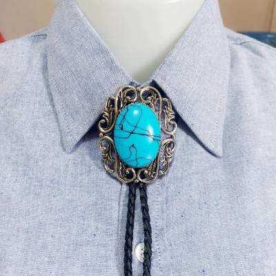 Vintage Star Bolo Tie for Unisex โบโลไทด์ สายถัก ทรงสไตล์ CowBoy สไตล์คาวบอยตะวันตก ใส่ ได้ทั้งกับชุดคาวบอย หรูหรา สุดแนว สามารถขยับจัดระดับระยะ สั้นยาว