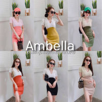 ♥️Ambella ♥️ ชุดเดรสผญผ้ายืดเข้ารูป เดรสคอปก งานสวยตามแบบใส่สบาย เดรสไหมพรม เดรสรัดรูป เดรสวยๆ เดรสสั้น AM