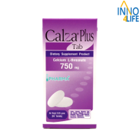 CalZa-Plus Tab แคลซ่า-พลัส แคลเซียม แอล-ทรีโอเนต 750 mg. + แร่ธาตุ แบบเม็ด 60 เม็ด [IINN]