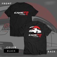 เสื้อยืดแขนสั้นคอกลมเสื้อยืดผู้ชาย  Car T-shirt Honda Civic FD 8th Gen Type R JDM THDM Car Automotive T Shirt ANYTEE_07