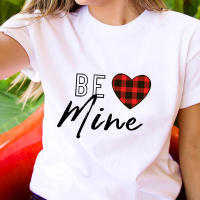 Be Mine เสื้อยืดคอกลมพิมพ์ลายหัวใจ,เสื้อยืดวันวาเลนไทน์ตรวจสอบความรัก