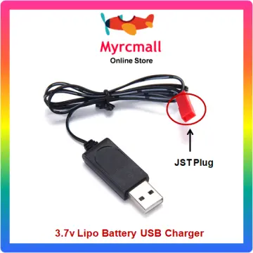 USB 3.7v Battery Charger Cable Red JST Connector RC Quadcopter Drone  Helicopter